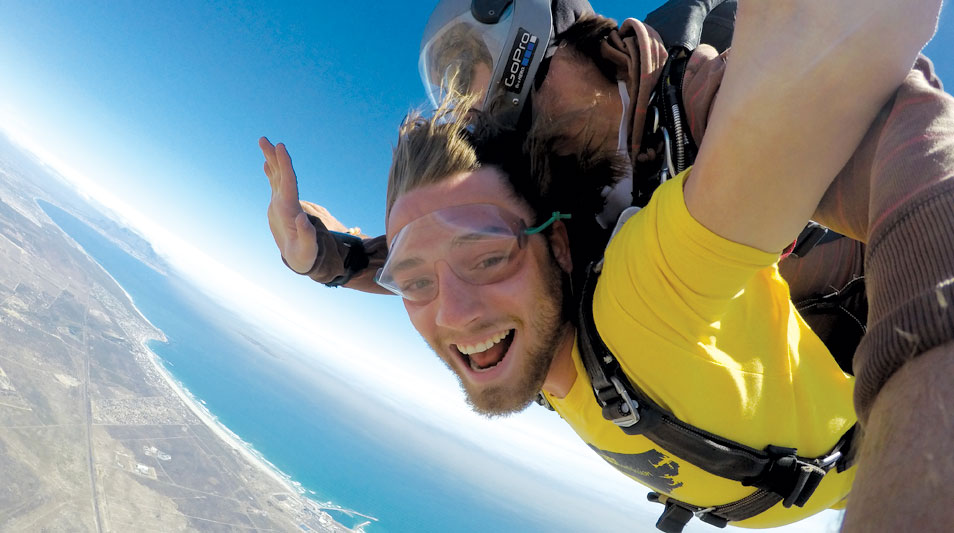 Skydiving over Africa