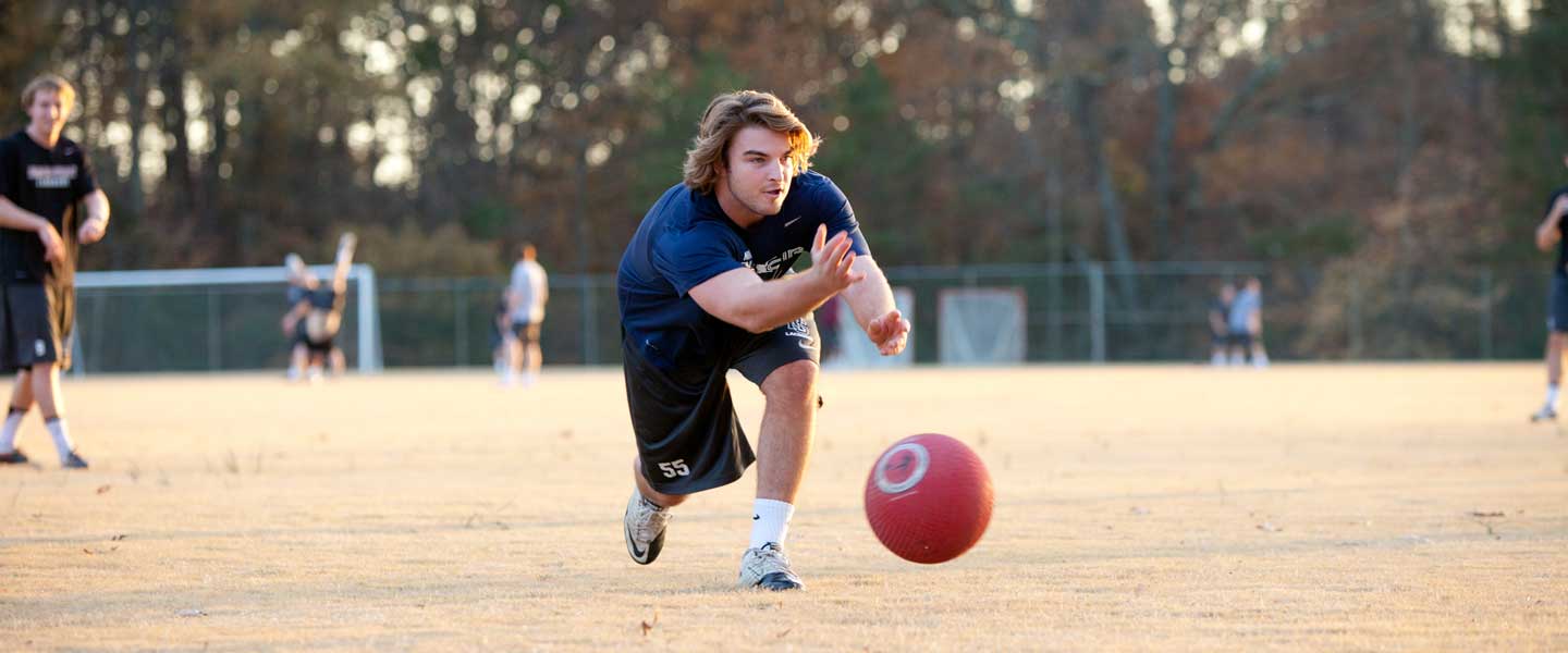 Intramural kickball game