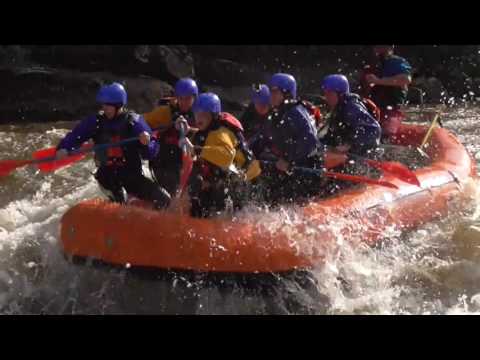 H-SC student rafting down whitewater rapids