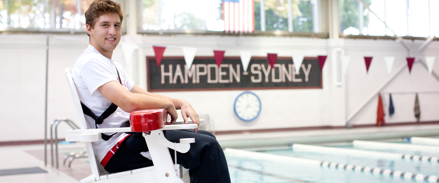 Lifeguard at the Hampden-Sydney Leggett Pool