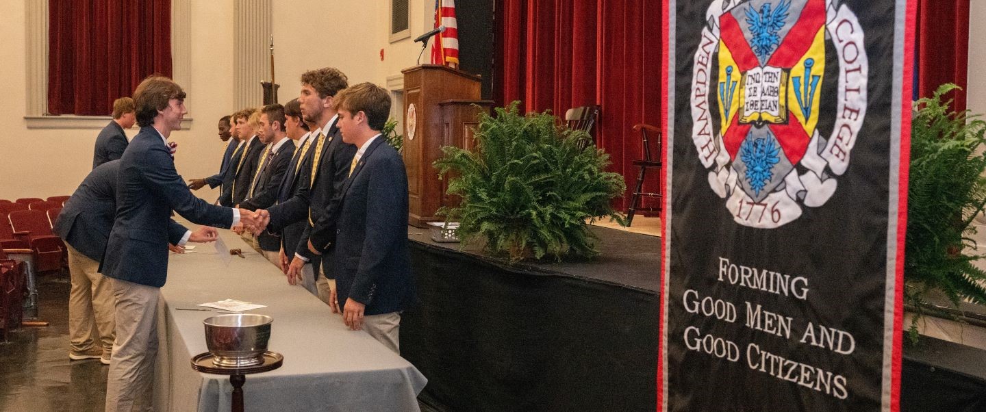 Hampden-Sydney College students at the honor code ceremony