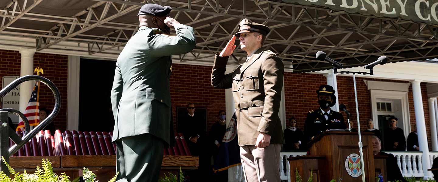 Hampden-Sydney ROTC commissioning at commencement 2021